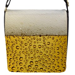 Texture Pattern Macro Glass Of Beer Foam White Yellow Art Flap Closure Messenger Bag (s) by Semog4