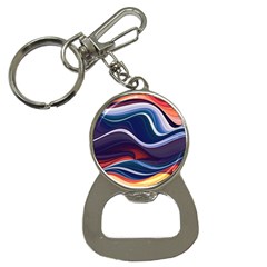 Wave Of Abstract Colors Bottle Opener Key Chain by Semog4