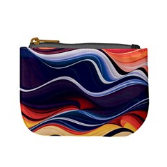 Wave Of Abstract Colors Mini Coin Purse by Semog4