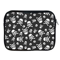 Skull-crossbones-seamless-pattern-holiday-halloween-wallpaper-wrapping-packing-backdrop Apple iPad 2/3/4 Zipper Cases