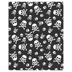 Skull-crossbones-seamless-pattern-holiday-halloween-wallpaper-wrapping-packing-backdrop Drawstring Bag (small) by Ravend