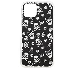 Skull-crossbones-seamless-pattern-holiday-halloween-wallpaper-wrapping-packing-backdrop Iphone 12 Pro Max Tpu Uv Print Case by Ravend
