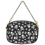 Skull-crossbones-seamless-pattern-holiday-halloween-wallpaper-wrapping-packing-backdrop Chain Purse (Two Sides) Front