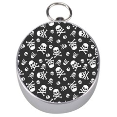 Skull-crossbones-seamless-pattern-holiday-halloween-wallpaper-wrapping-packing-backdrop Silver Compasses