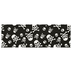 Skull Crossbones Seamless Pattern Holiday-halloween-wallpaper Wrapping Packing Backdrop Banner And Sign 9  X 3  by Ravend