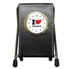 I Love George Pen Holder Desk Clock by ilovewhateva