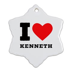 I Love Kenneth Ornament (snowflake) by ilovewhateva
