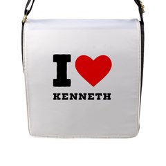 I Love Kenneth Flap Closure Messenger Bag (l) by ilovewhateva