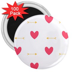 Hearts-36 3  Magnets (100 Pack) by nateshop