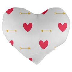 Hearts-36 Large 19  Premium Heart Shape Cushions by nateshop