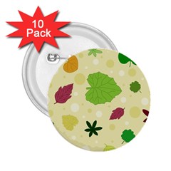 Leaves-140 2 25  Buttons (10 Pack)  by nateshop