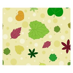 Leaves-140 Two Sides Premium Plush Fleece Blanket (small) by nateshop