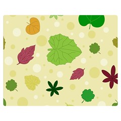 Leaves-140 Two Sides Premium Plush Fleece Blanket (medium) by nateshop