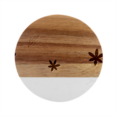 Leaves-140 Marble Wood Coaster (round)