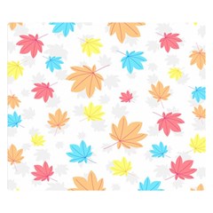 Leaves-141 Two Sides Premium Plush Fleece Blanket (small) by nateshop