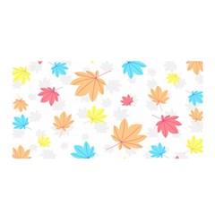 Leaves-141 Satin Wrap 35  X 70  by nateshop