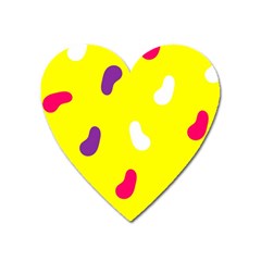Pattern-yellow - 1 Heart Magnet