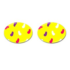 Pattern-yellow - 1 Cufflinks (Oval)