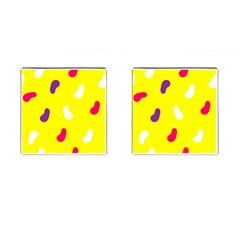 Pattern-yellow - 1 Cufflinks (square) by nateshop