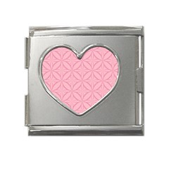 Pink-75 Mega Link Heart Italian Charm (18mm) by nateshop