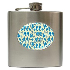 Rose-blue Hip Flask (6 Oz) by nateshop