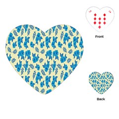 Rose-blue Playing Cards Single Design (heart) by nateshop