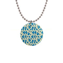 Rose-blue 1  Button Necklace by nateshop