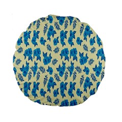 Rose-blue Standard 15  Premium Round Cushions by nateshop