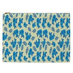 Rose-blue Cosmetic Bag (xxl) by nateshop