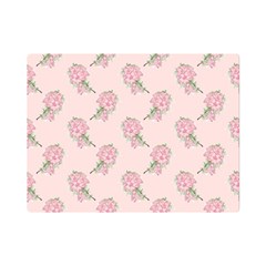 Flowers Bloom Blossom Pastel Pink Pattern Premium Plush Fleece Blanket (mini) by Jancukart