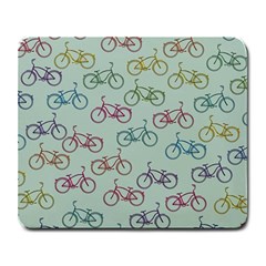 Bicycle Bikes Pattern Ride Wheel Cycle Icon Large Mousepad by Jancukart