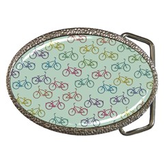 Bicycle Bikes Pattern Ride Wheel Cycle Icon Belt Buckles by Jancukart
