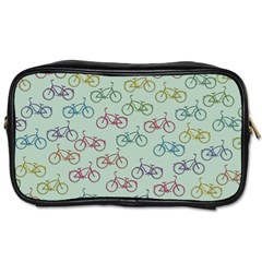 Bicycle Bikes Pattern Ride Wheel Cycle Icon Toiletries Bag (one Side) by Jancukart