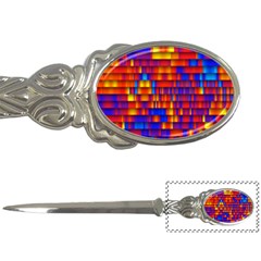 Geometric Pattern Colorful Fluorescent Background Letter Opener by Jancukart