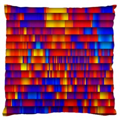 Geometric Pattern Colorful Fluorescent Background Large Premium Plush Fleece Cushion Case (Two Sides)