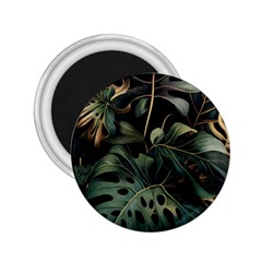 Tropical Leaves Leaf Foliage Monstera Nature Home 2 25  Magnets by Jancukart