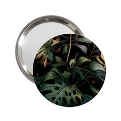 Tropical Leaves Leaf Foliage Monstera Nature Home 2 25  Handbag Mirrors by Jancukart