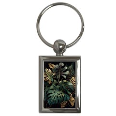 Tropical Leaves Leaf Foliage Monstera Nature Home Key Chain (rectangle) by Jancukart