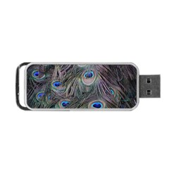 Peacock Feathers Peacock Bird Feathers Portable Usb Flash (two Sides) by Jancukart