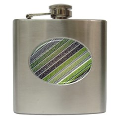 Field Agriculture Farm Stripes Diagonal Hip Flask (6 Oz) by Jancukart