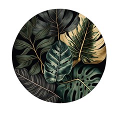 Tropical Leaves Foliage Monstera Nature Home Mini Round Pill Box (pack Of 5)