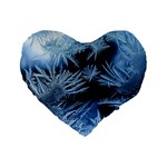 Pattern Frosty Frost Glass Standard 16  Premium Flano Heart Shape Cushions Front