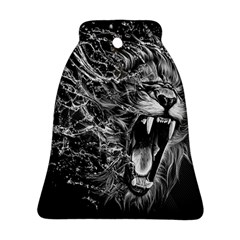 Lion Furious Abstract Desing Furious Bell Ornament (Two Sides)