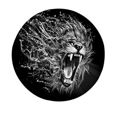 Lion Furious Abstract Desing Furious Mini Round Pill Box (pack Of 5)