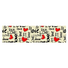 Love Abstract Background Textures Creative Grunge Oblong Satin Scarf (16  X 60 ) by Jancukart