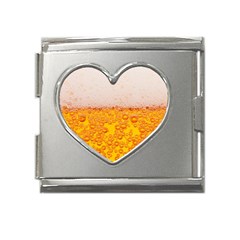 Beer Texture Drinks Texture Mega Link Heart Italian Charm (18mm) by Semog4