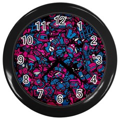 Grafitti Graffiti Abstract Artwork Digital Wall Clock (black) by Semog4