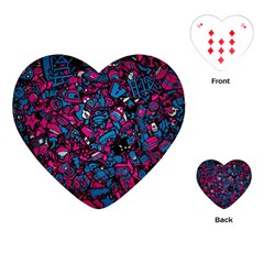 Grafitti Graffiti Abstract Artwork Digital Playing Cards Single Design (heart) by Semog4