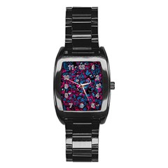 Grafitti Graffiti Abstract Artwork Digital Stainless Steel Barrel Watch by Semog4