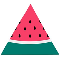 Watermelon Fruit Pattern Wooden Puzzle Triangle by Semog4